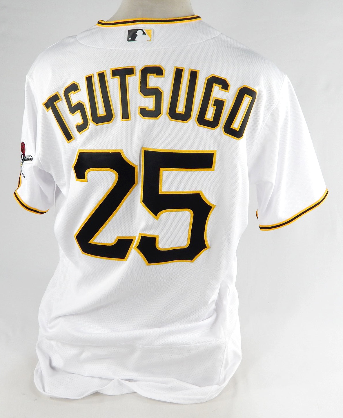 2022 Pittsburgh Pirates Yoshi Tsutsugo #25 Game Issued Pos Used White Jersey 0