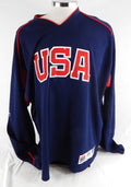 2000s Team USA Basketball Game Issued Navy Shooting Shirt 2XL 655