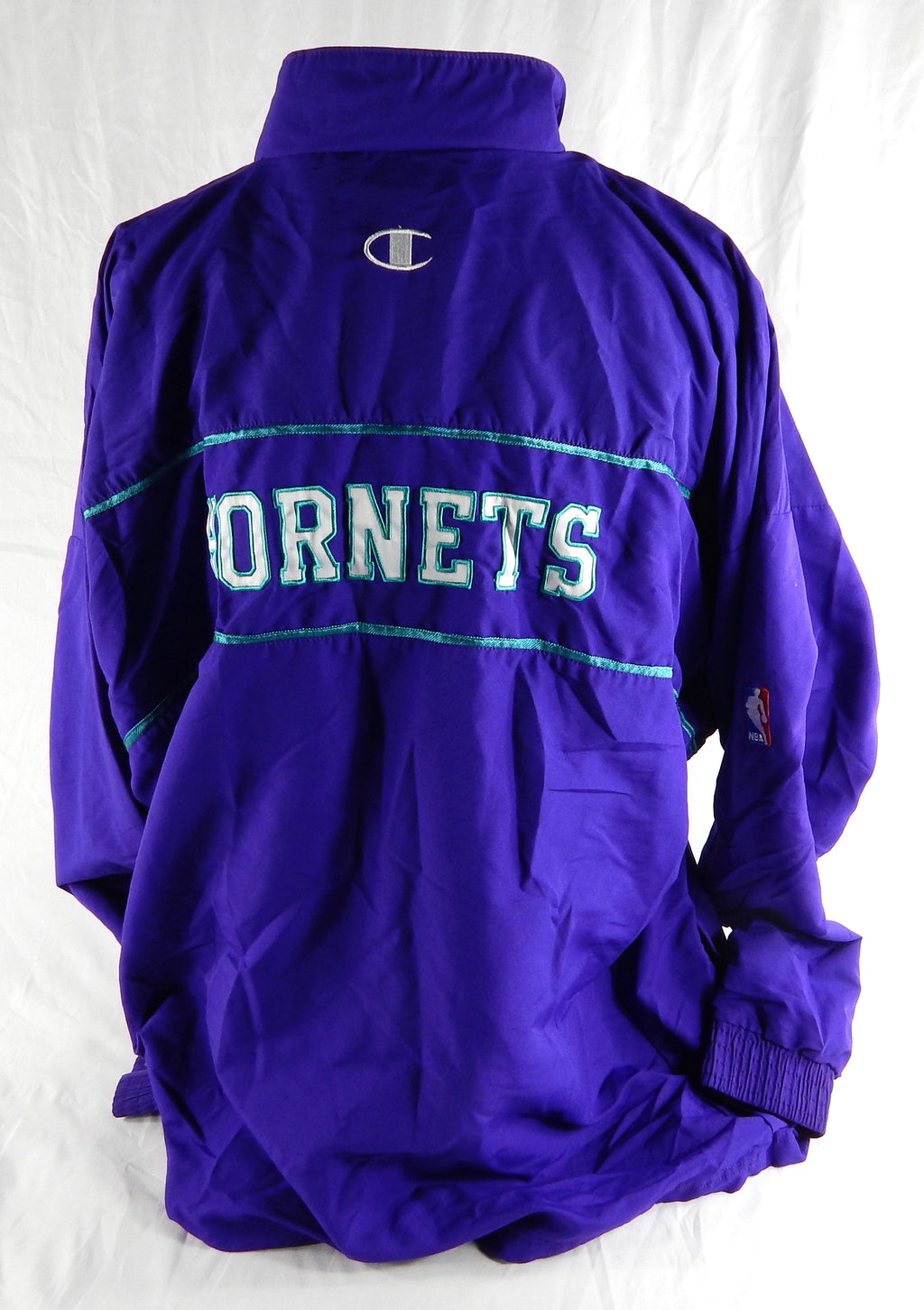 1990s Charlotte Hornets #44 Game Used Purple Warm Up Jacket 56 899 Pic2