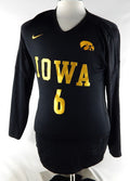 2000s Iowa Hawkeyes #6 Game Used Black Jersey Volleyball XL 433