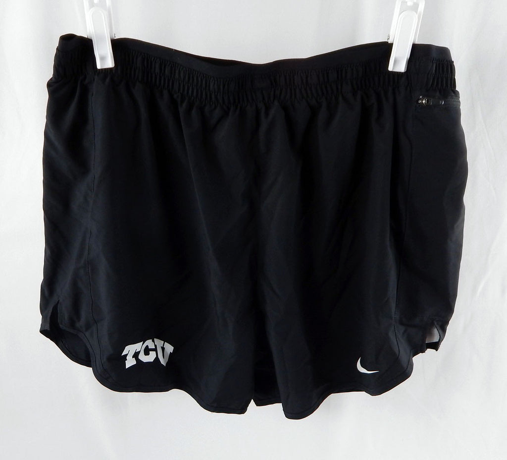 2023 TCU Texas Christian Horned Frogs Team Issued Black Workout Shorts XL 110942