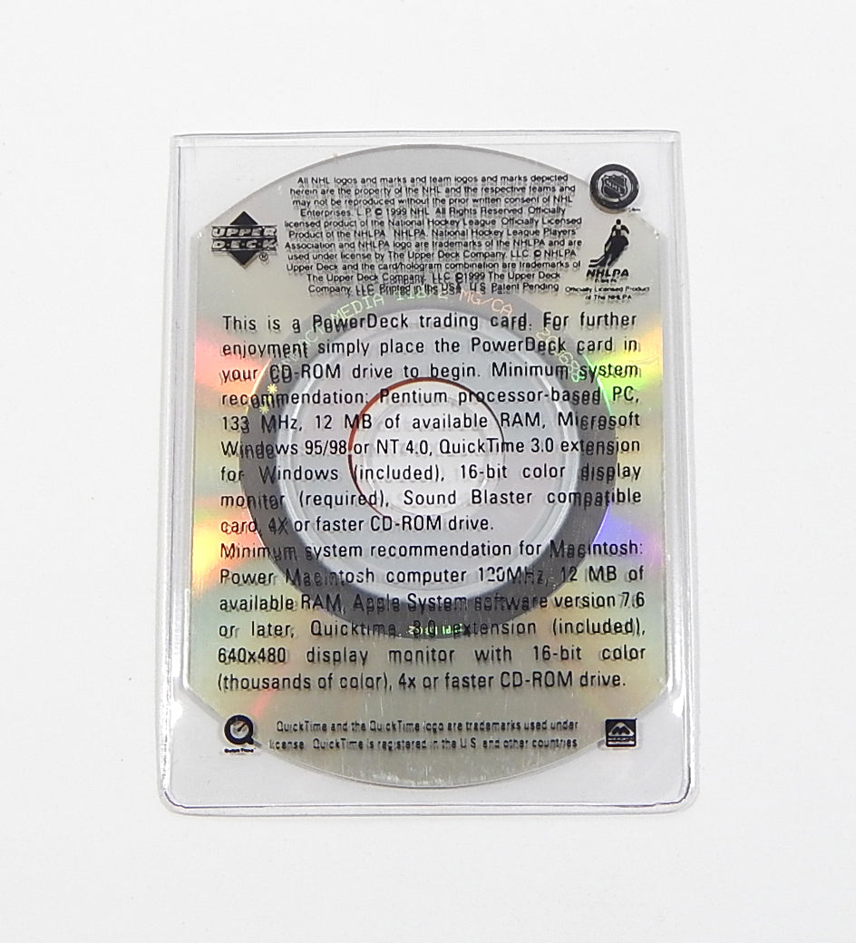 1999-00 Upper Deck PowerDeck Inserts Steve Yzerman #PD4 CD-ROM Card Pic2