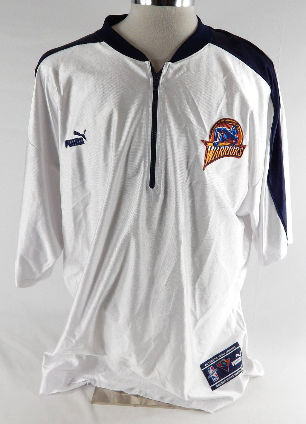 1999-00 Golden State Warriors Sam Jacobsen #6 Game Used White Shoot Shirt 1