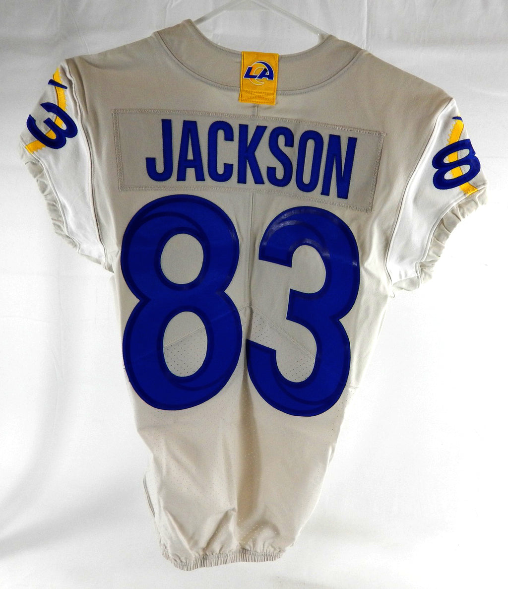 2020 Los Angeles Rams Trishton Jackson #83 Game Issued Cream Jersey 38 674 Pic2