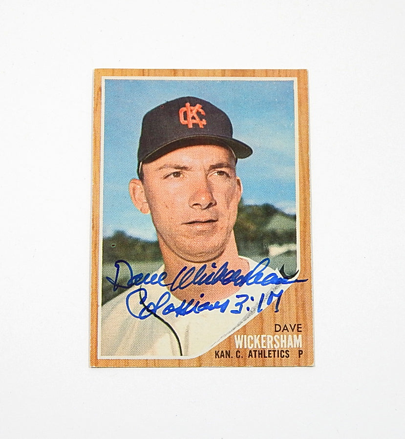 1962 Topps Dave Wickersham #517 Signed Card Auto Autograph