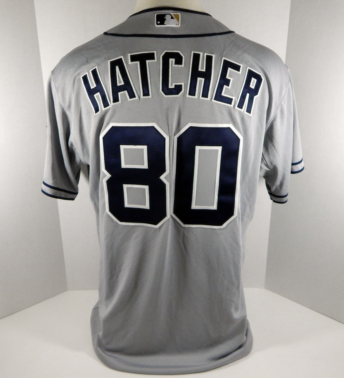 2012 San Diego Padres Justin Hatcher #80 Game Issued Grey Jersey