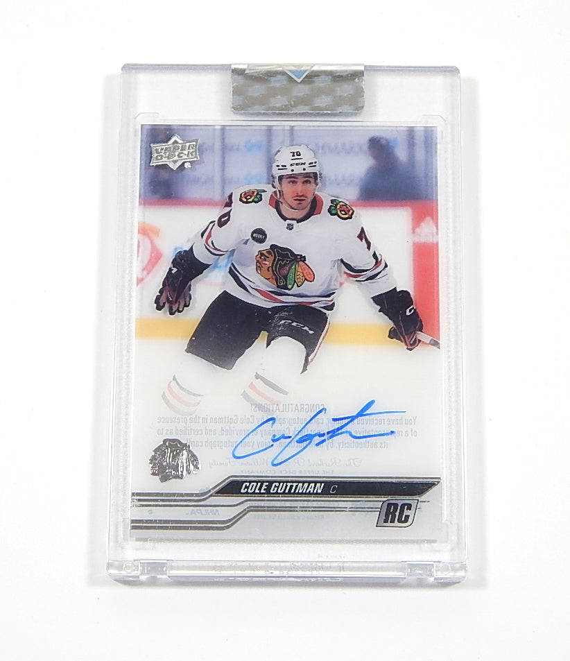 2023-24 Upper Deck Clear Cut Rookies Cole Guttman RC #CC-CG Auto