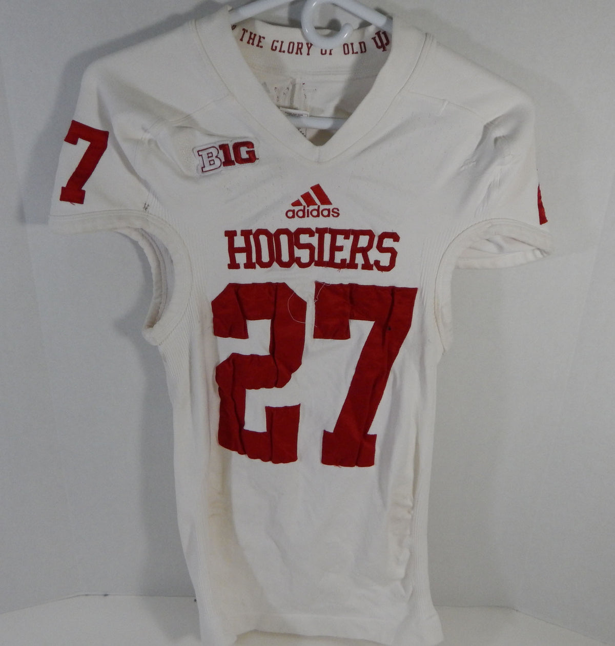 Indiana Hoosiers #27 Game Used White Jersey Nameplate Removed DP13995