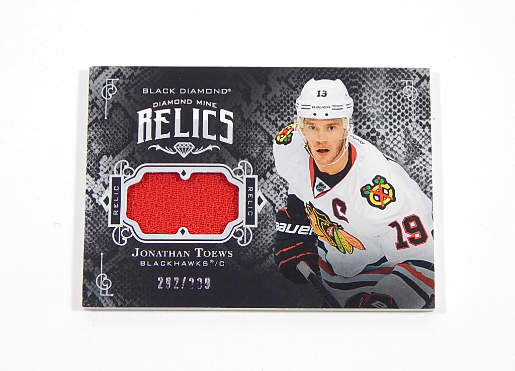 2017-18 Black Diamond Mine Relics Jonathan Toews #DM-JT Worn Jersey /299