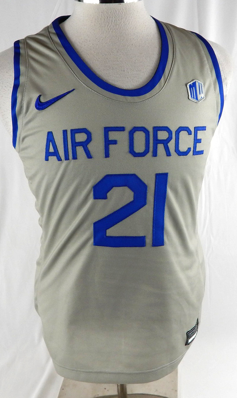 2022-23 Air Force Falcons #21 Game Used Grey Jersey Basketball L DP99237
