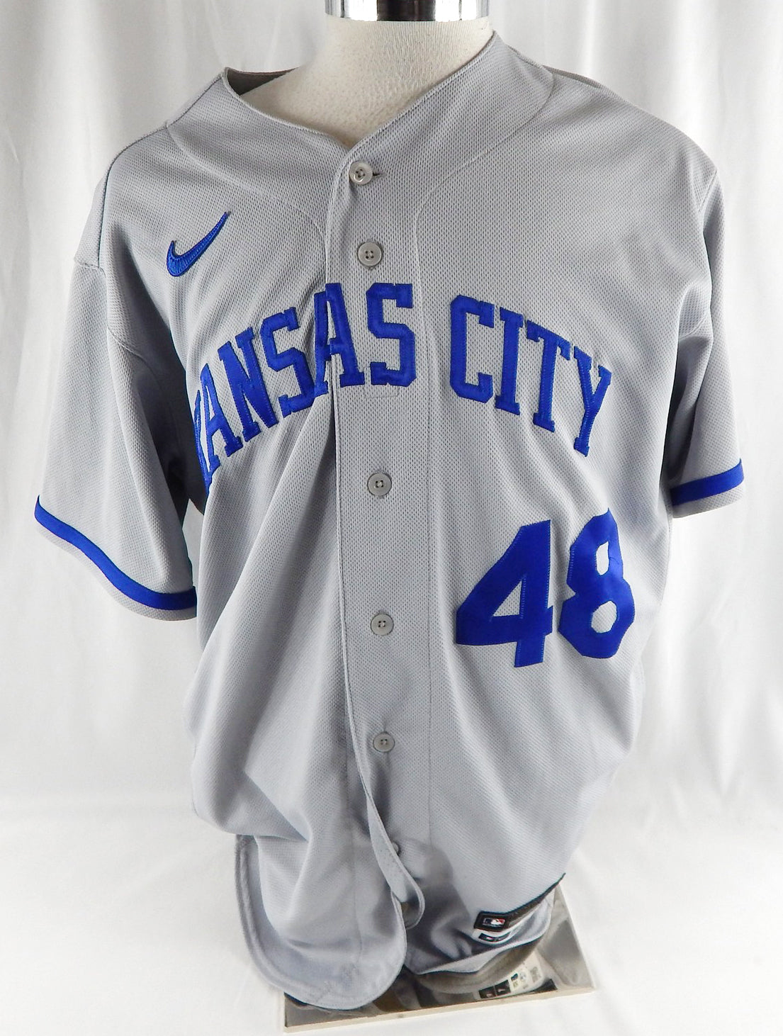 2023 Kansas City Royals Ryan Yarbrough #48 Game Used Grey Jersey 46 480