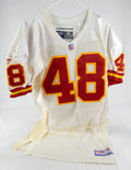 1997 Kansas City Chiefs Ted Popson #48 Game Issued White Jersey 46 DP70867
