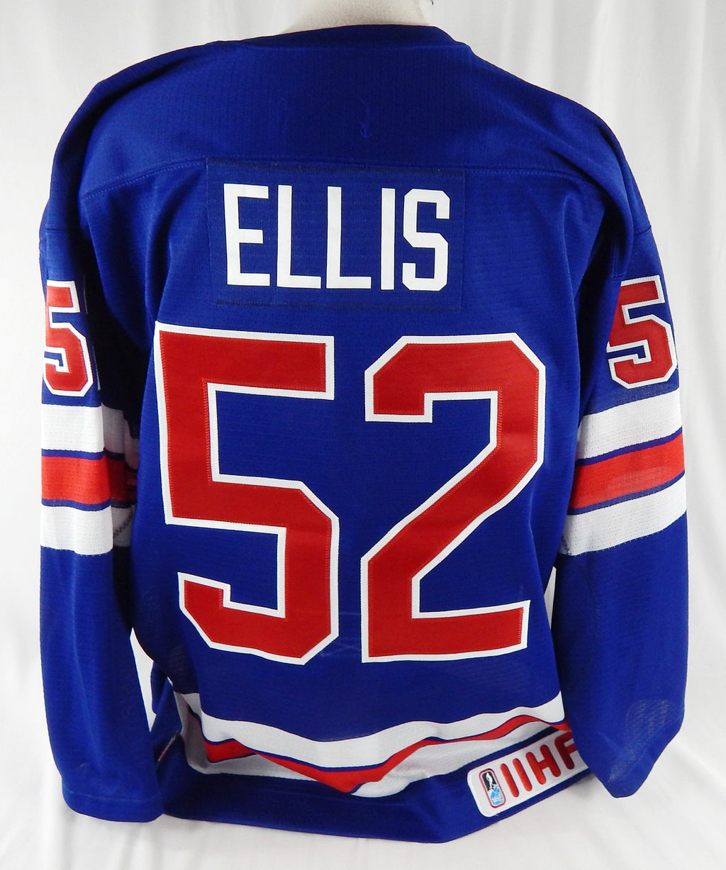 2024-25 Team USA Hockey NTDP Haeden Ellis #52 Game Used Blue Jersey 56 263 Pic2