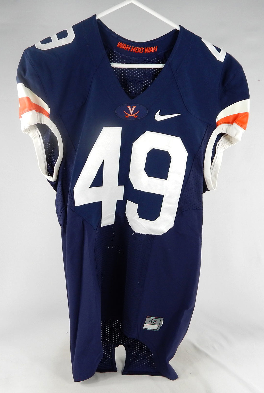2015-17 Virginia Cavaliers #49 Game Used Navy Jersey Throwback NP R 42 DP78492