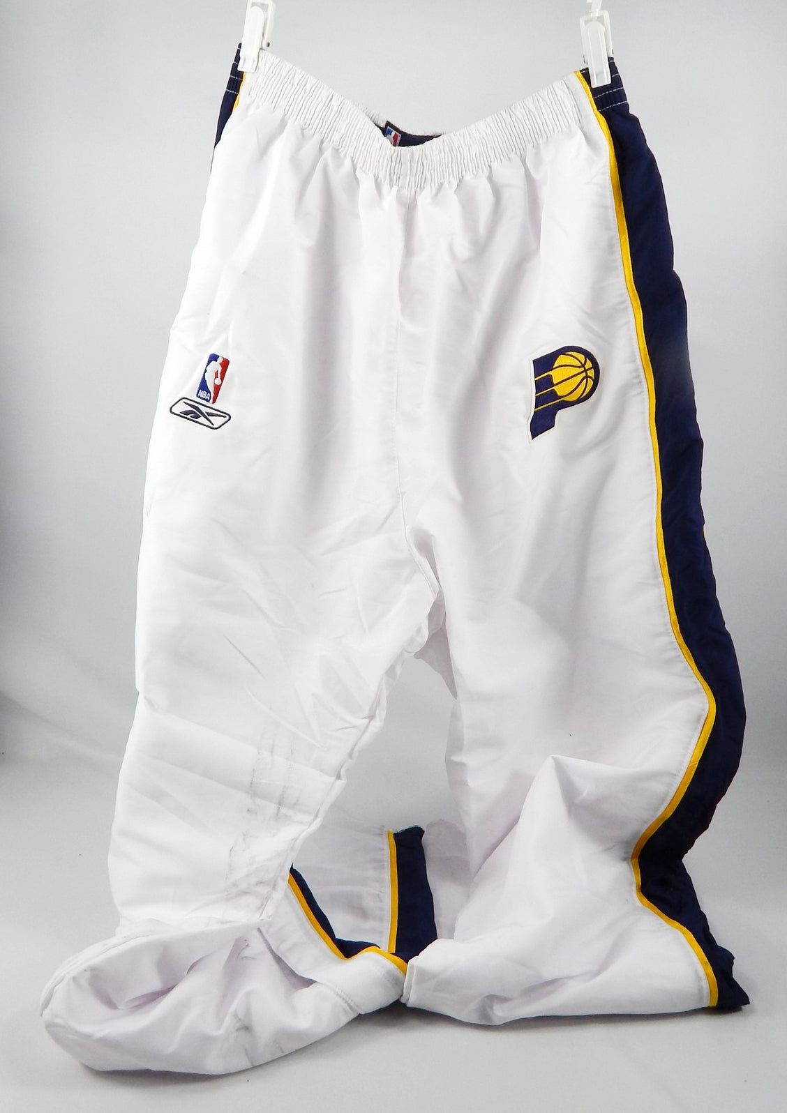 2000s Indiana Pacers Game Used White Warm Up Pant 40 781