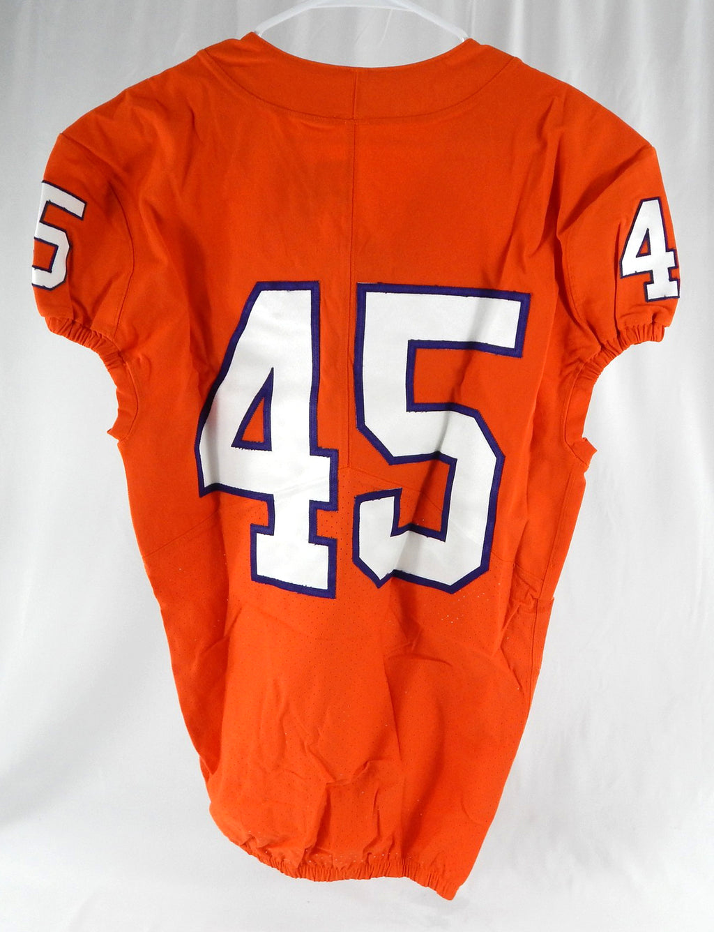 2017-22 Clemson Tigers #45 Game Issued Pos Used Orange Jersey Football NP Rem 3 Pic2
