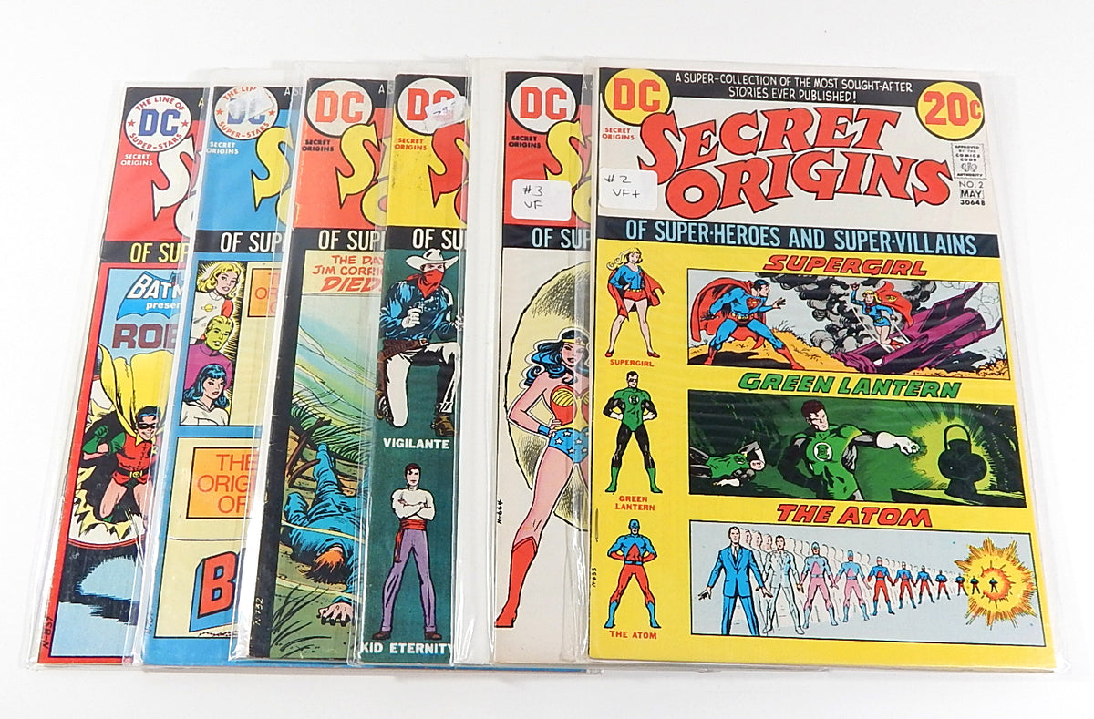 Secret Origins #2 3 4 5 6 7 Bronze Comic Book Lot DC 1973 FN-VF Legion Cardy