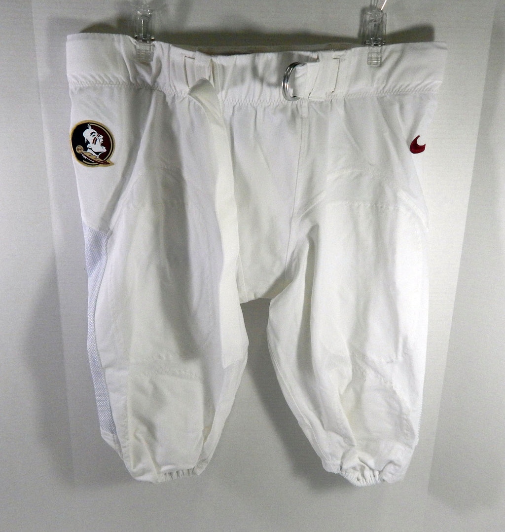 Florida State FSU Seminoles Game Used White Pants 46 DP60856
