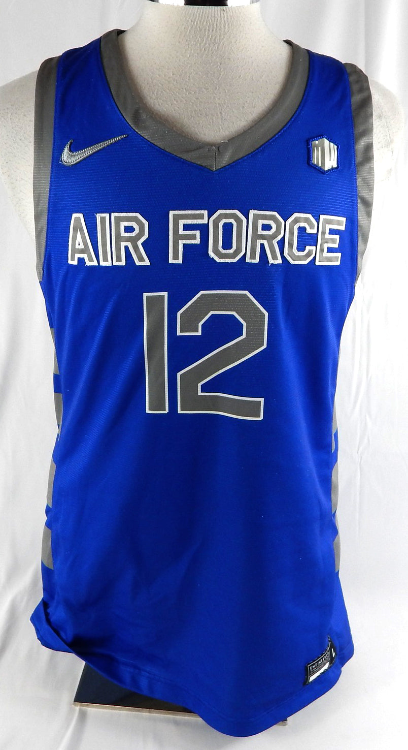 2022-23 Air Force Falcons #12 Game Used Blue Jersey Basketball L 41