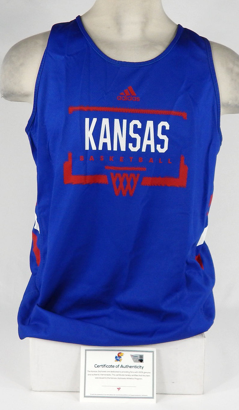 Kansas Jayhawks #44 Game Issued Pos Used Blue Jersey Basketball XL DP65388