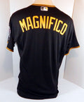 2018 Pittsburgh Pirates Damien Magnifico # Game Issued Black Jersey PITT33513