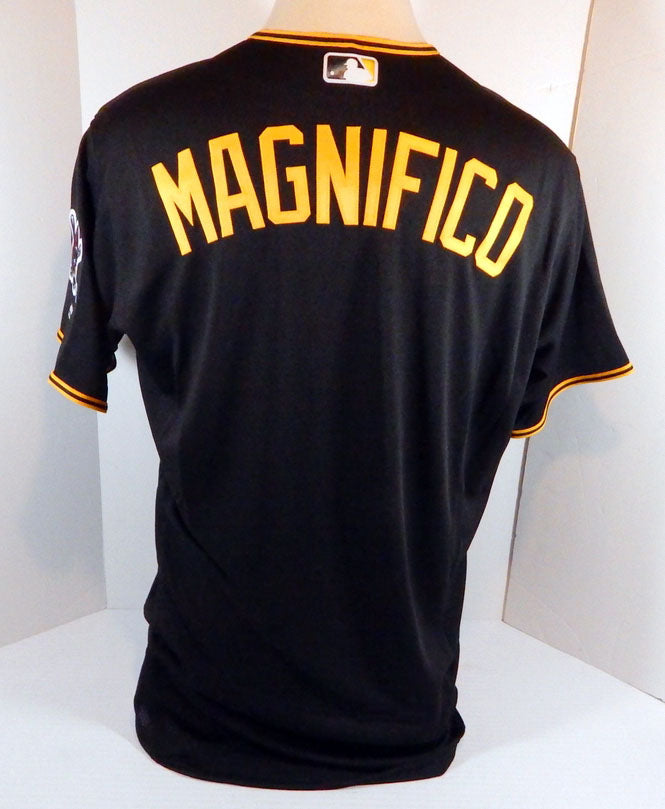 2018 Pittsburgh Pirates Damien Magnifico # Game Issued Black Jersey PITT33513