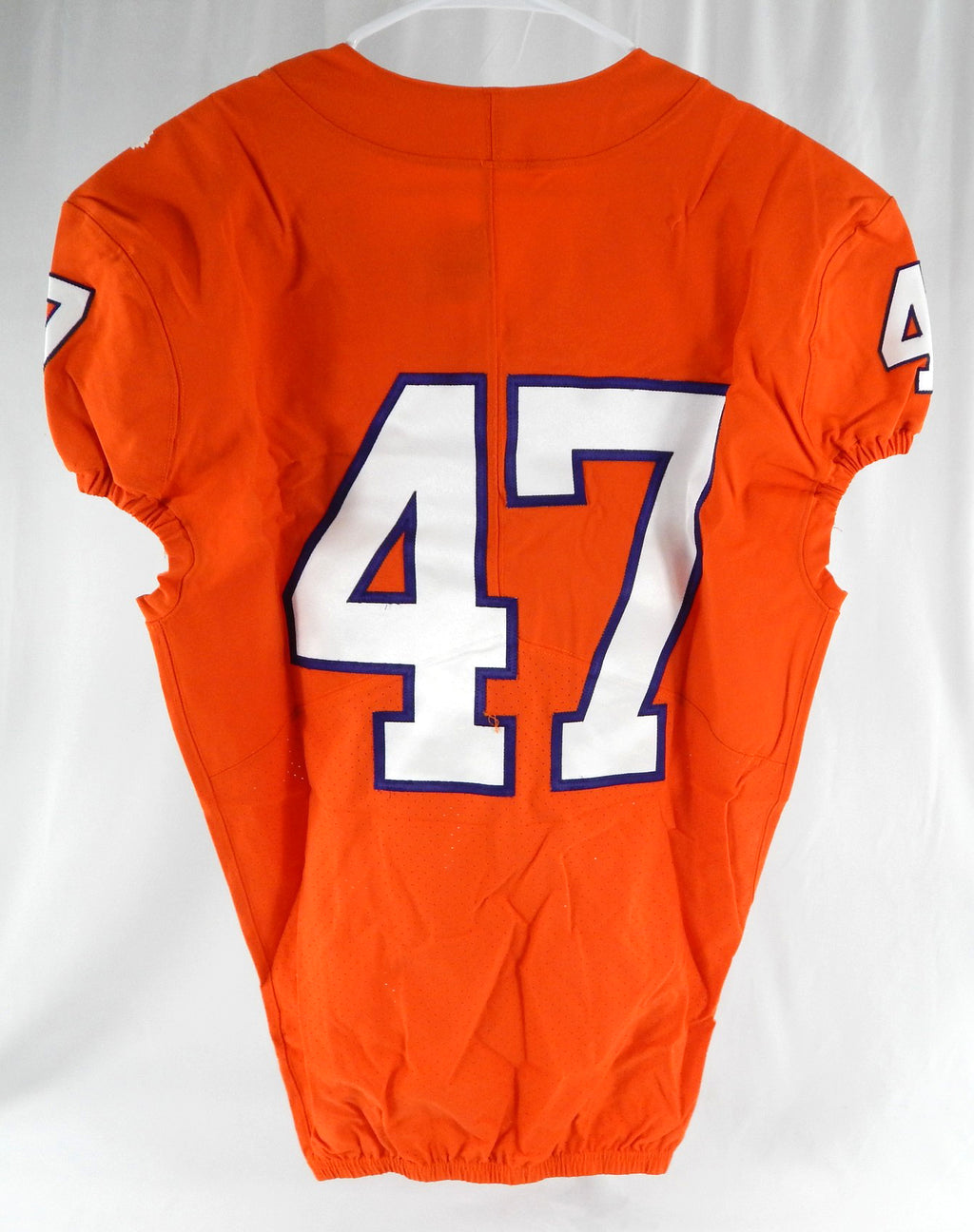2017-22 Clemson Tigers #47 Game Issued Pos Used Orange Jersey Football NP Rem 4 Pic2