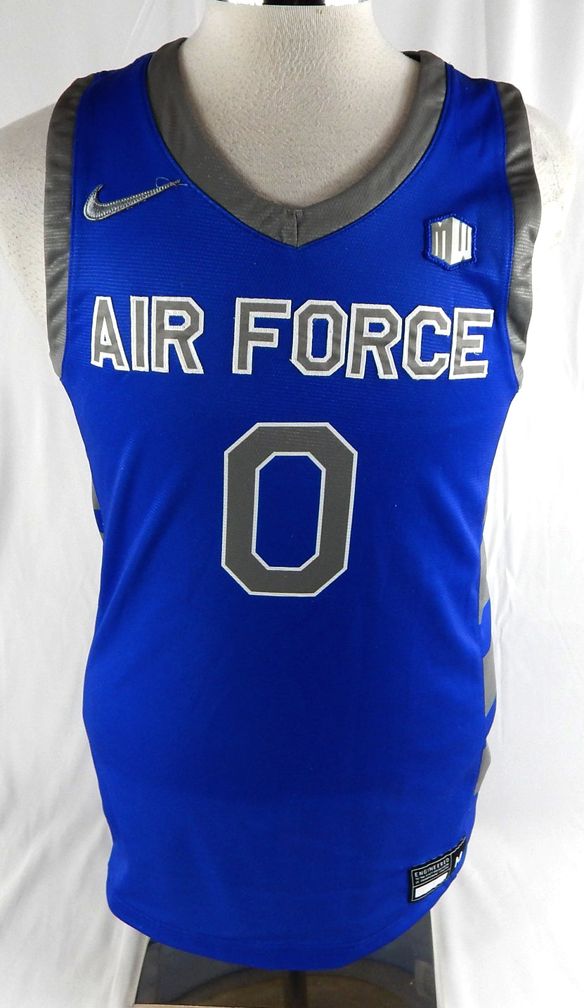 2022-23 Air Force Falcons #0 Game Used Blue Jersey Basketball M 42