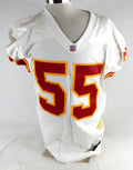 1999 Kansas City Chiefs Ron George #55 Game Issued White Jersey 48 664