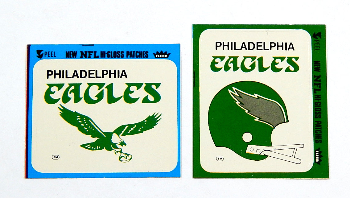 Lot of (2) Diff 1979 Fleer Football Team Action Philadelphia Eagles Stickers