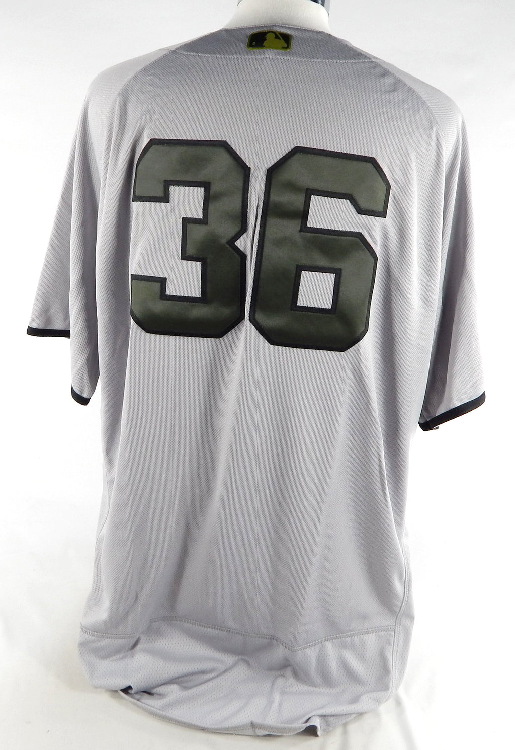 2017 New York Yankees #36 Game Issued Grey Jersey Memorial Day 50 444 Pic2