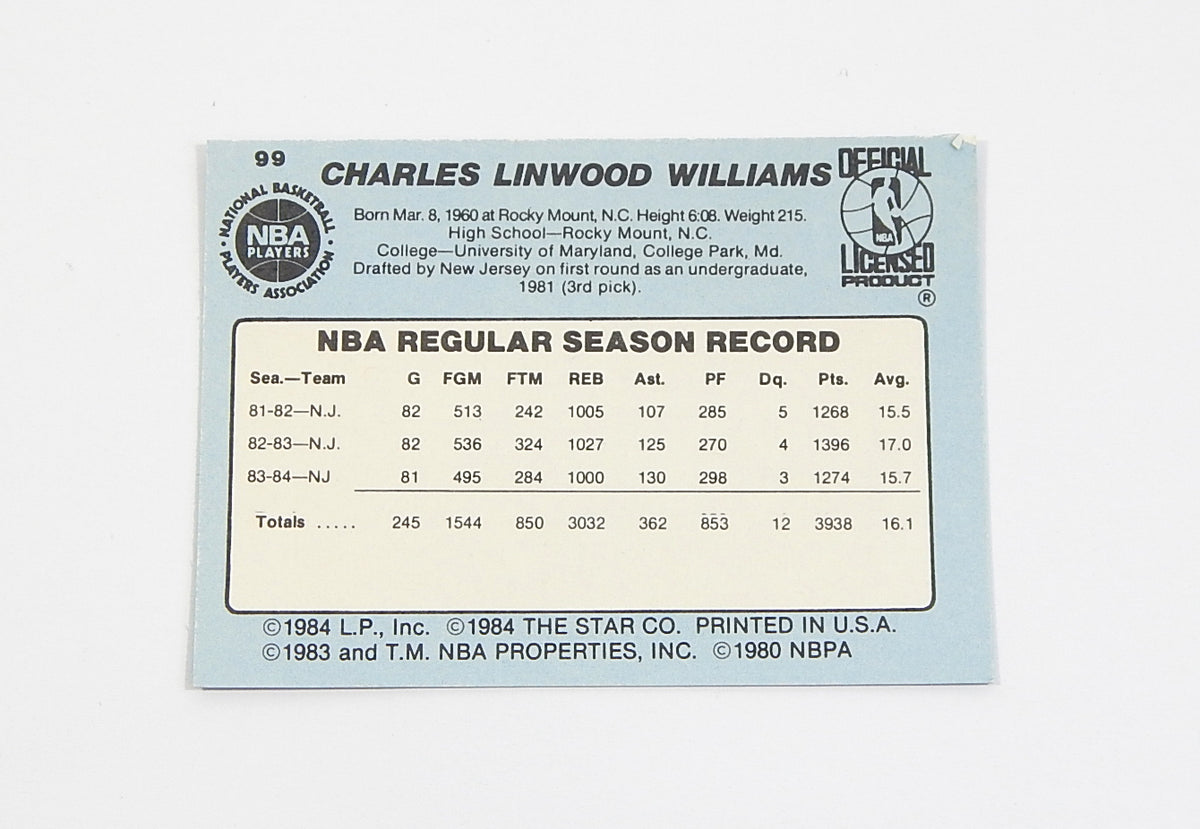 1984-85 Star Co. Buck Williams #99 Nets Nm/Mt Pic2