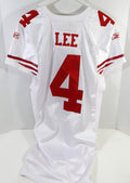 2009 San Francisco 49ers Andy Lee #4 Game Issued White Jersey 42 DP26448