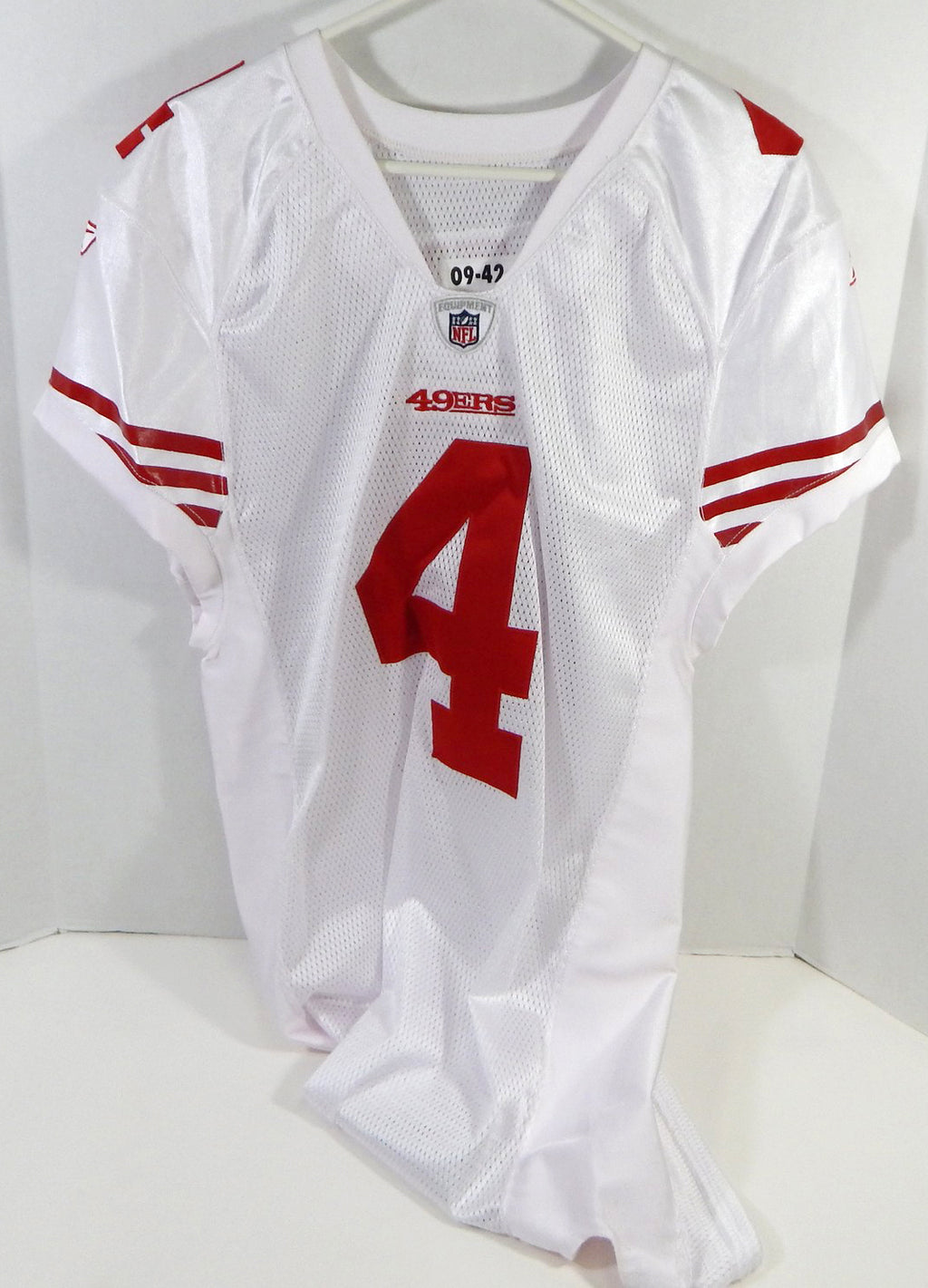 2009 San Francisco 49ers Andy Lee #4 Game Issued White Jersey 42 DP26448 Pic2
