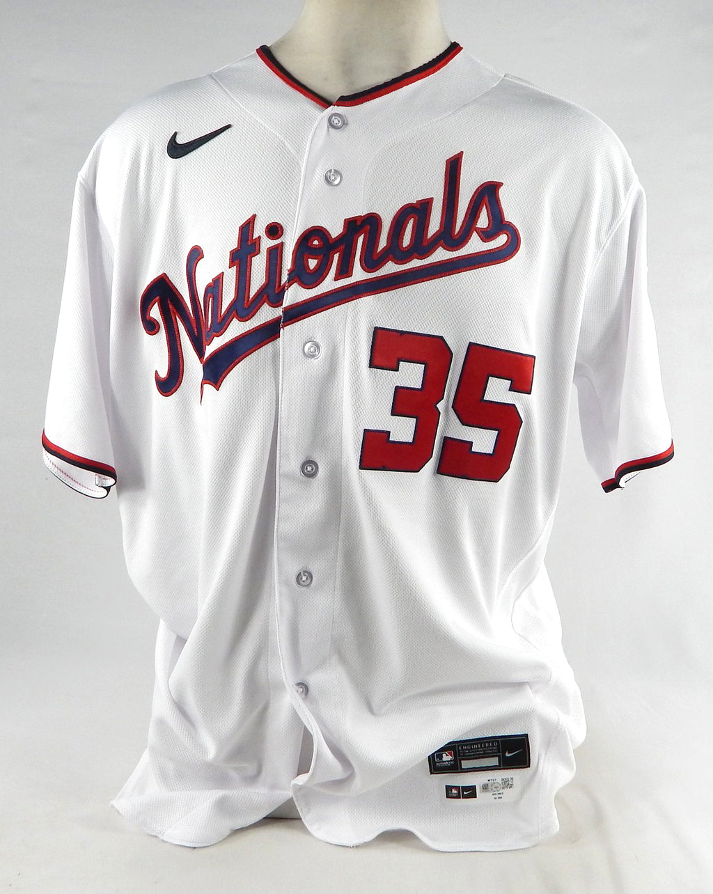2023 Washington Nationals Henry Blanco #35 Game Issued Pos Used White Jersey 3