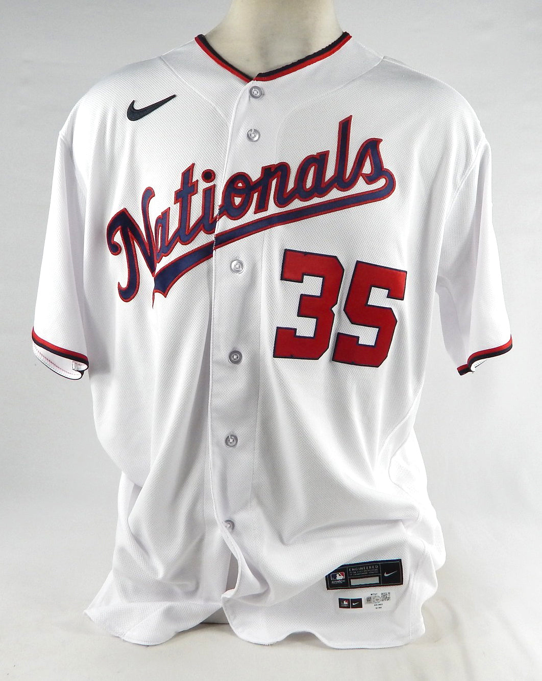 2023 Washington Nationals Henry Blanco #35 Game Issued Pos Used White Jersey 3