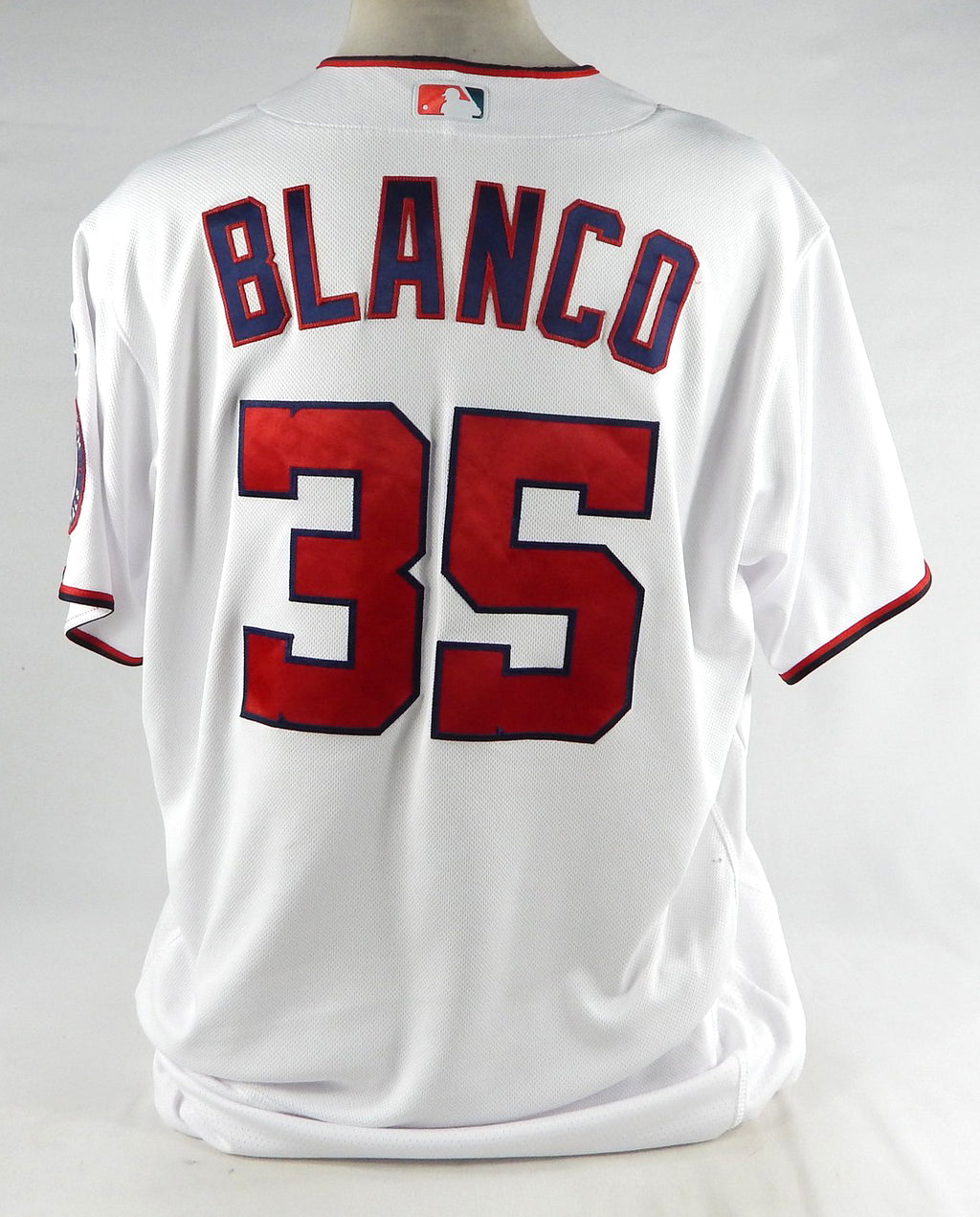 2023 Washington Nationals Henry Blanco #35 Game Issued Pos Used White Jersey 3 Pic2