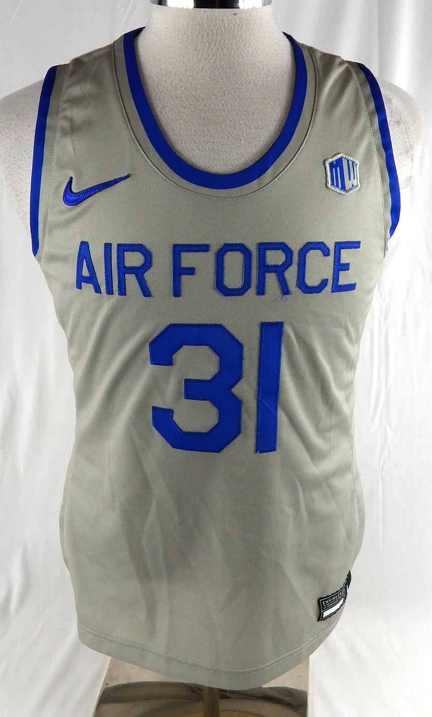 2021-22 Air Force Falcons #31 Game Used Grey Jersey Basketball L 44
