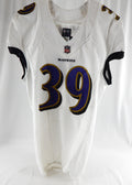 2019 Baltimore Ravens Denzel Williams #39 Game Issued White Jersey 40 485