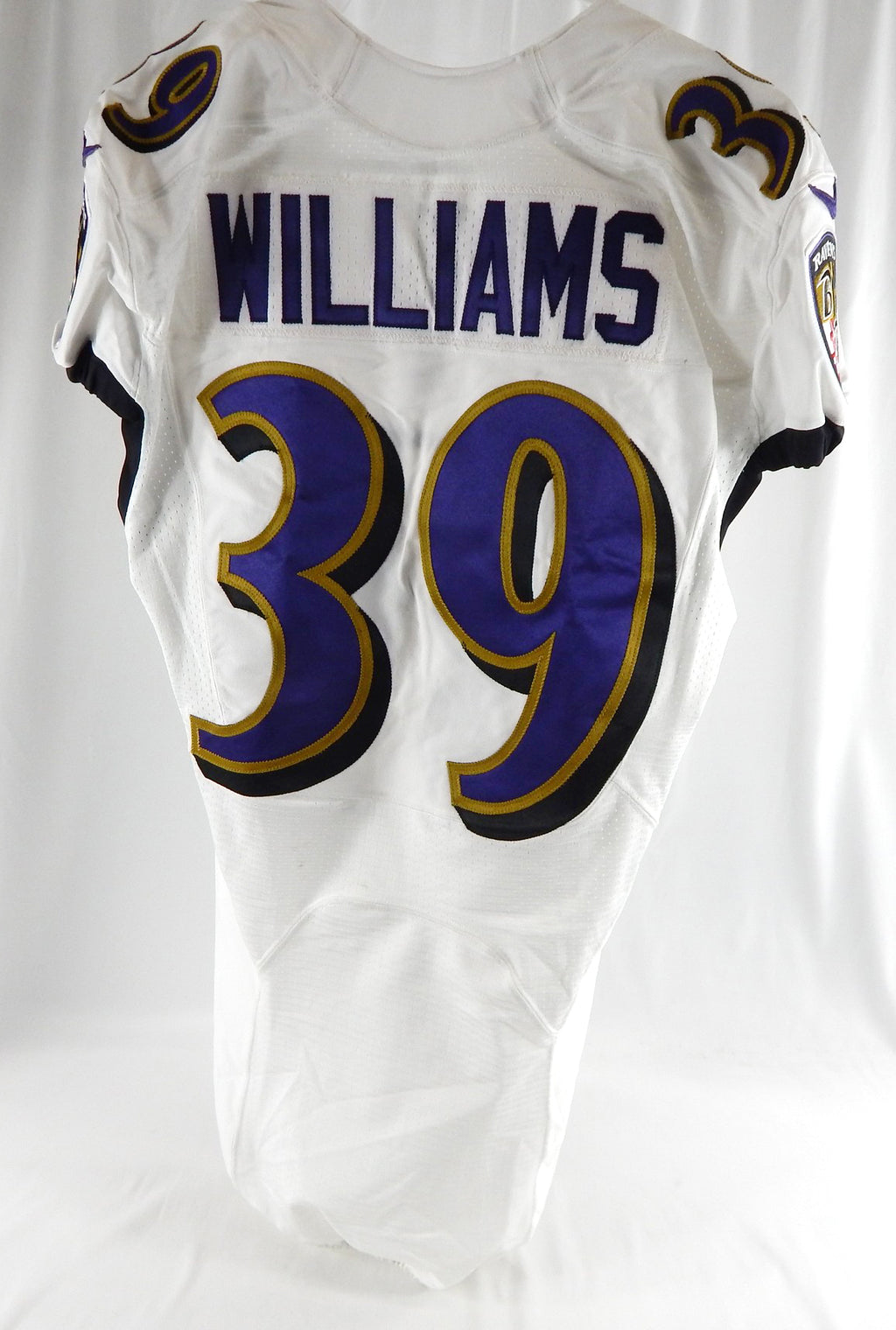 2019 Baltimore Ravens Denzel Williams #39 Game Issued White Jersey 40 485 Pic2