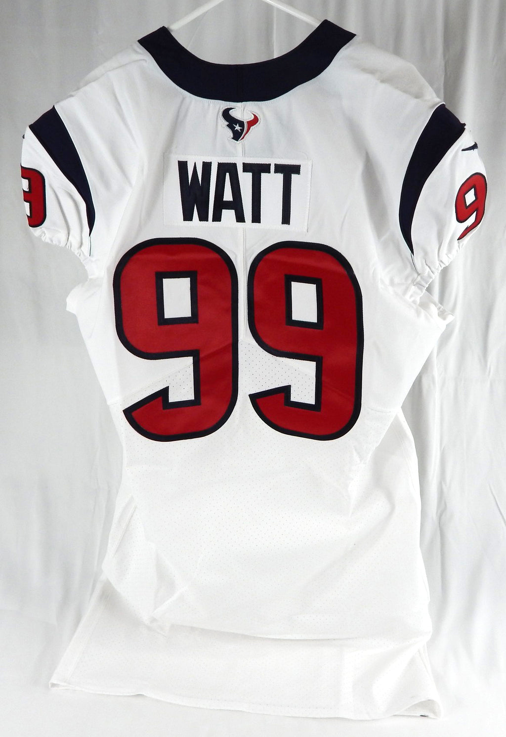 2020 Houston Texans J.J. Watt #99 Game Issued White Jersey Captain Payton Patch Pic2