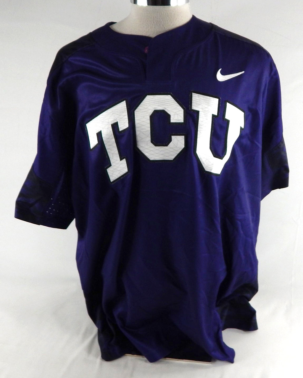 2016 Texas Christian TCU Frogs #33 Game Used Purple Jersey Baseball XXL 683