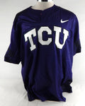 2016 Texas Christian TCU Frogs #33 Game Used Purple Jersey Baseball XXL 683