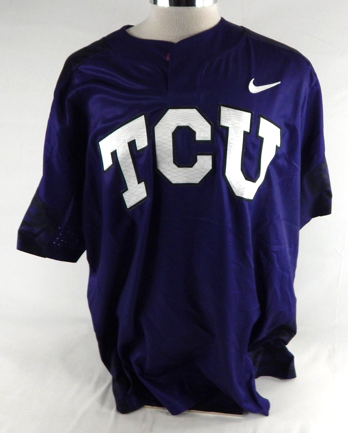 2016 Texas Christian TCU Frogs #33 Game Used Purple Jersey Baseball XXL 683
