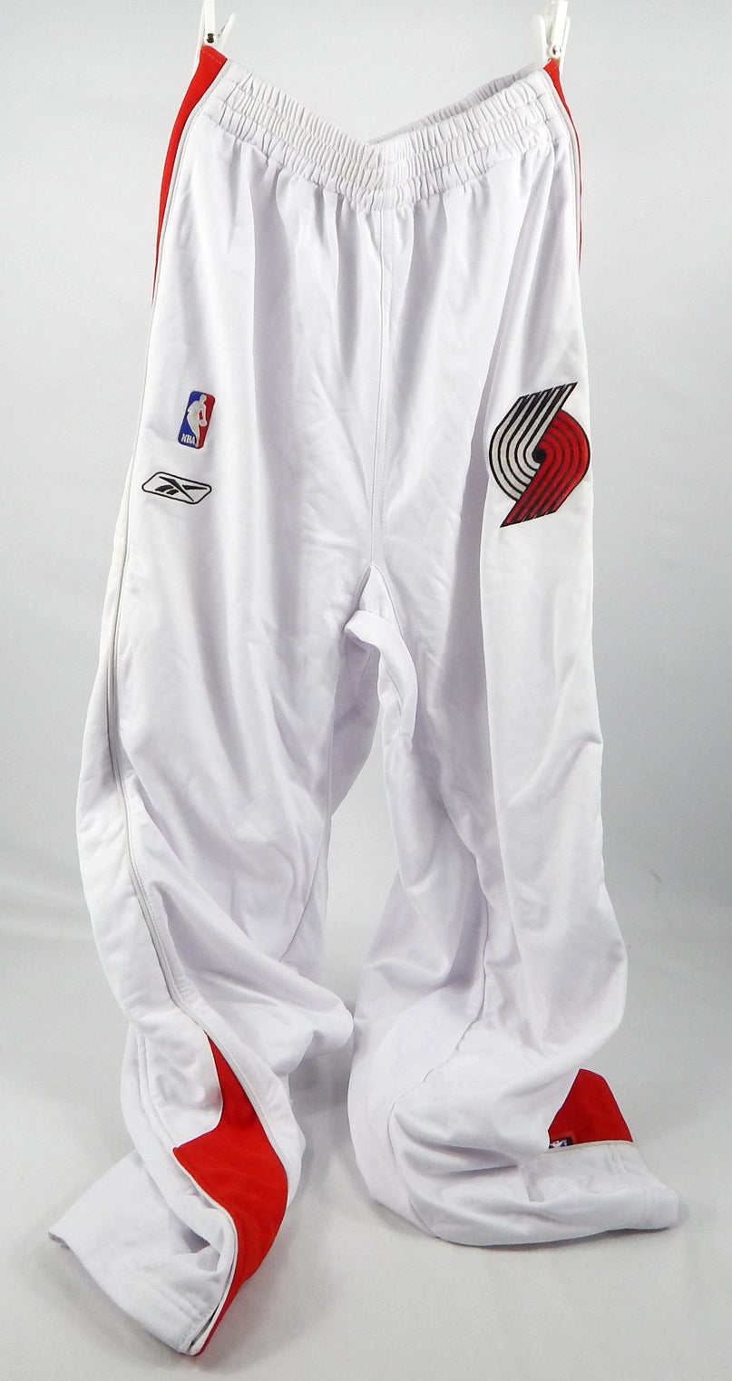2000s Portland Trail Blazers Game Used White Warm Up Pant L 792 Pic2