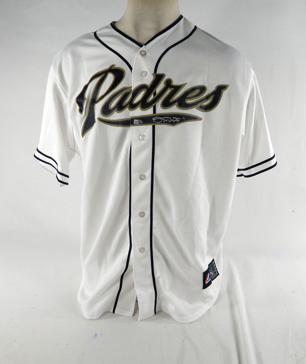 2013 San Diego Padres Logan Forsythe # Authentic Signed White Jersey Auto 13
