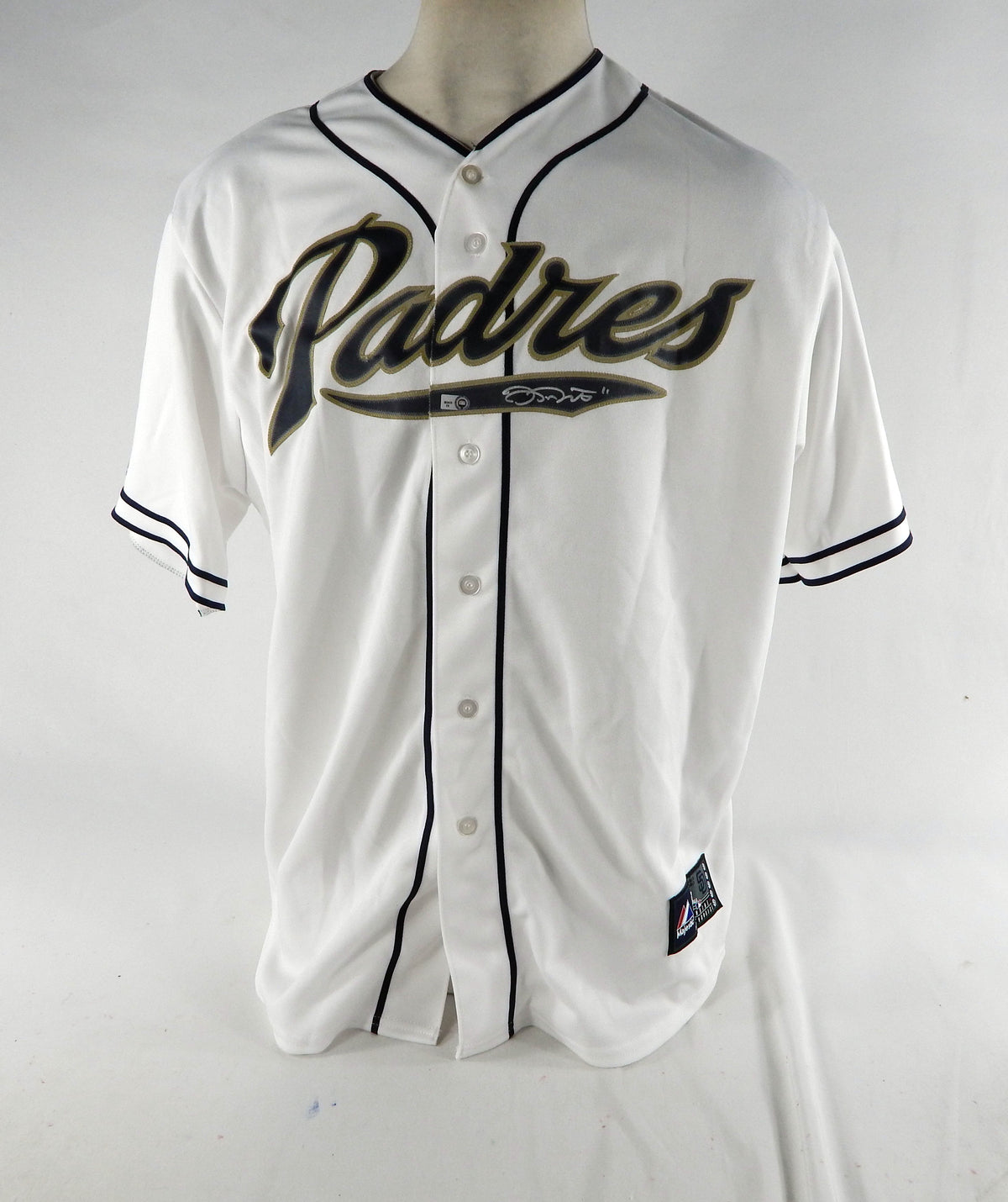 2013 San Diego Padres Logan Forsythe # Authentic Signed White Jersey Auto 13