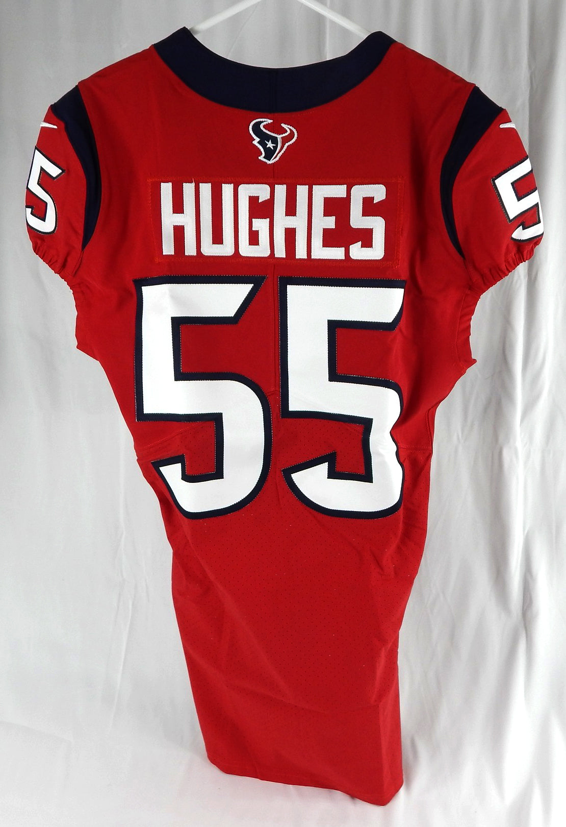 2022 Houston Texans Jerry Hughes #55 Game Issued Red Jersey Captain Patch 40 957 Pic2