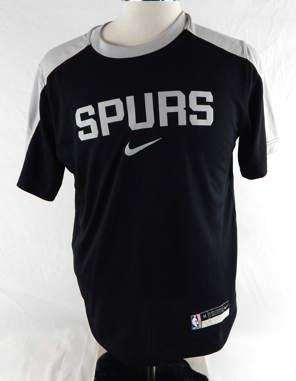 2024-25 San Antonio Spurs Tre Jones #33 Game Used Black Shooting Shirt M 777