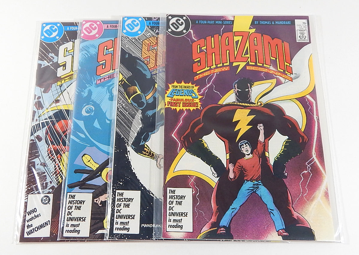 Shazam The New Beginning #1-4 Complete Comic Book Mini Series Set DC 1987